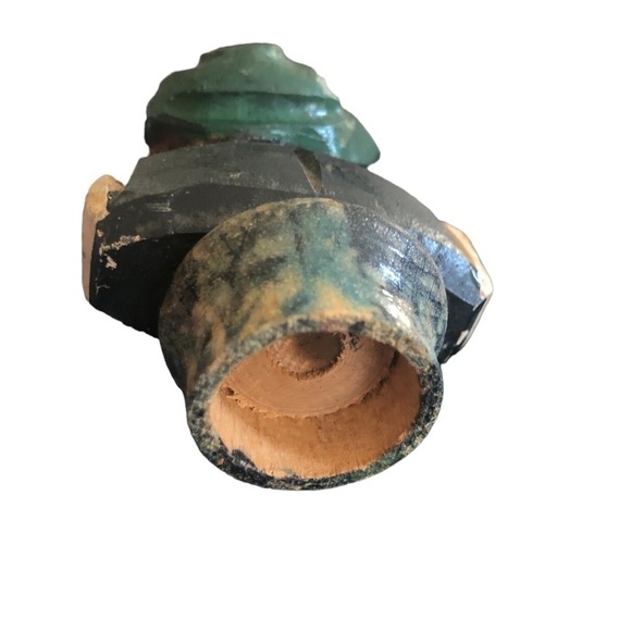 VTG Hard~Carved Set of 3 German Wine Cork Toppers Wood 3” Wine Tasting Colorful - Picture 12 of 14